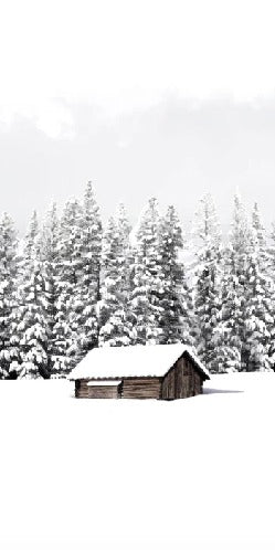 Carta da parati panoramica per chalet di montagna