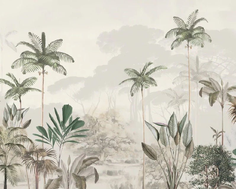 Carta da parati panoramica della giungla Green Eden