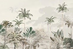 Carta da parati panoramica della giungla Green Eden