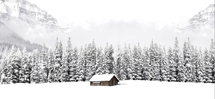 Carta da parati panoramica per chalet di montagna