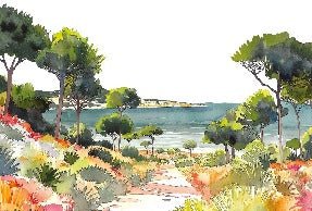 Carta da parati panoramica estiva