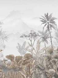 Carta da parati seppia tropicale