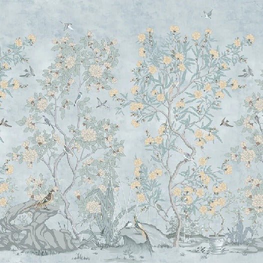 Carta da parati Garden blue chinoiserie