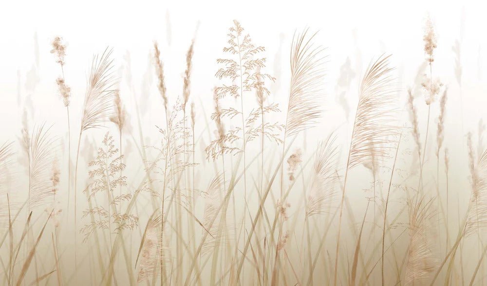 Carta da parati con fiori di campo di grano