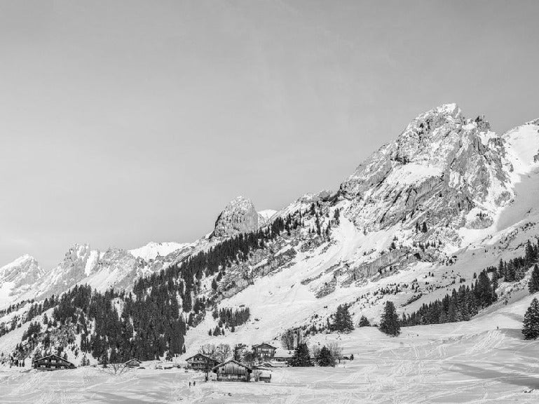 Carta da parati panoramica per chalet alpino