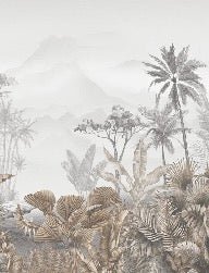 Carta da parati seppia tropicale