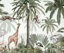 Carta da parati per bambini Giungla pacifica