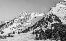Carta da parati panoramica per chalet alpino