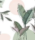 Papier peint panoramique végétal graphique vert, XXL, tendance