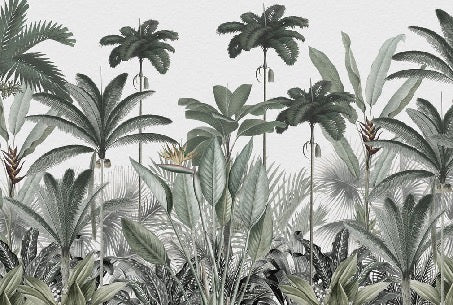 Carta da parati panoramica con albero della giungla