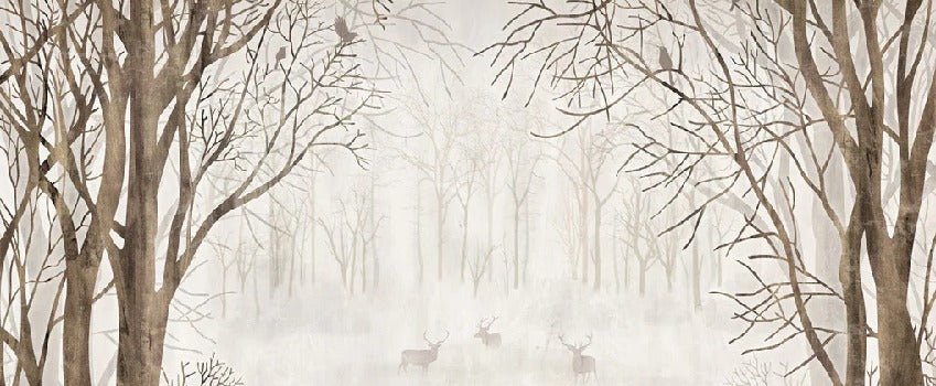 Papier peint sur mesure forêt bienvenue dans le bois, XXL, tendance