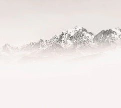Carta da parati del Monte Bianco, mattina nebbiosa