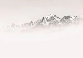 Carta da parati del Monte Bianco, mattina nebbiosa