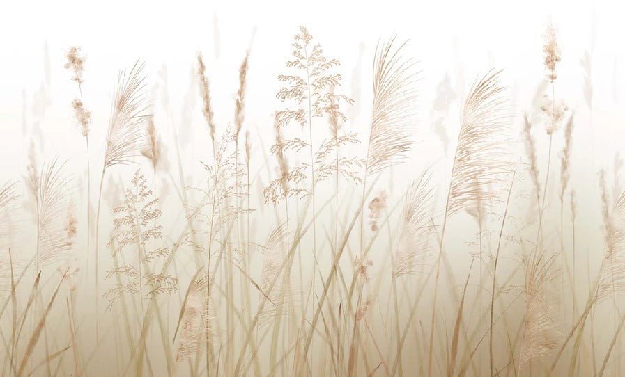Carta da parati con fiori di campo di grano