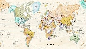 Carta da parati originale con mappa del mondo