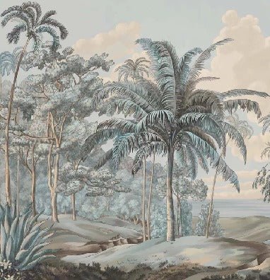 Papier peint paysage Célèbes bleuté, XXL, tendance