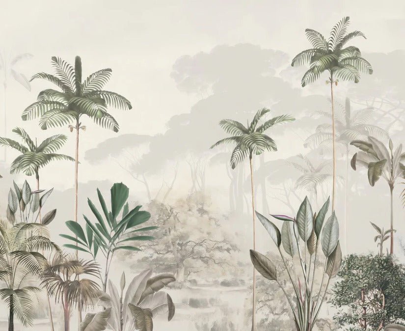 Carta da parati panoramica della giungla Green Eden