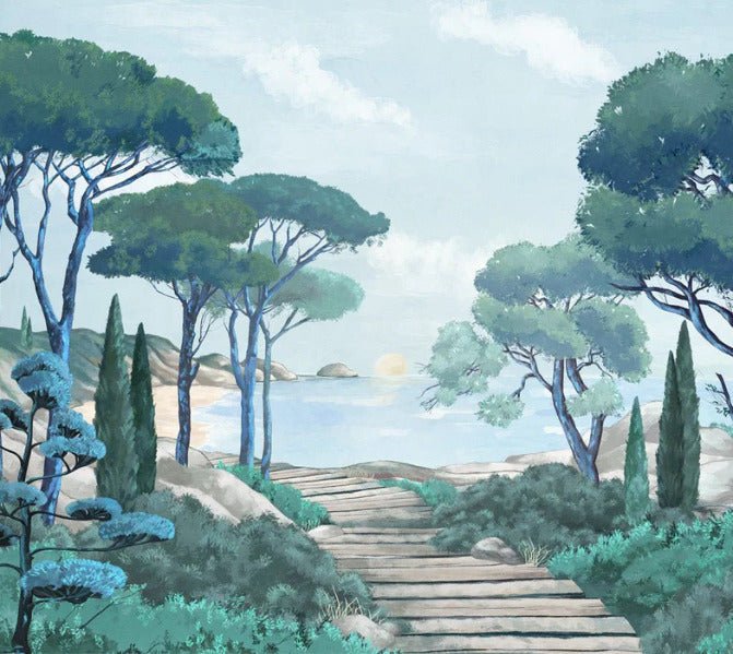 Papier peint balade dans les calanques, XXL, tendance