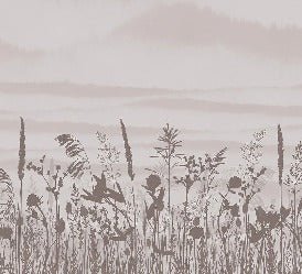 Papier peint panoramique brindille monochrome, XXL, tendance