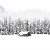 Carta da parati panoramica per chalet di montagna
