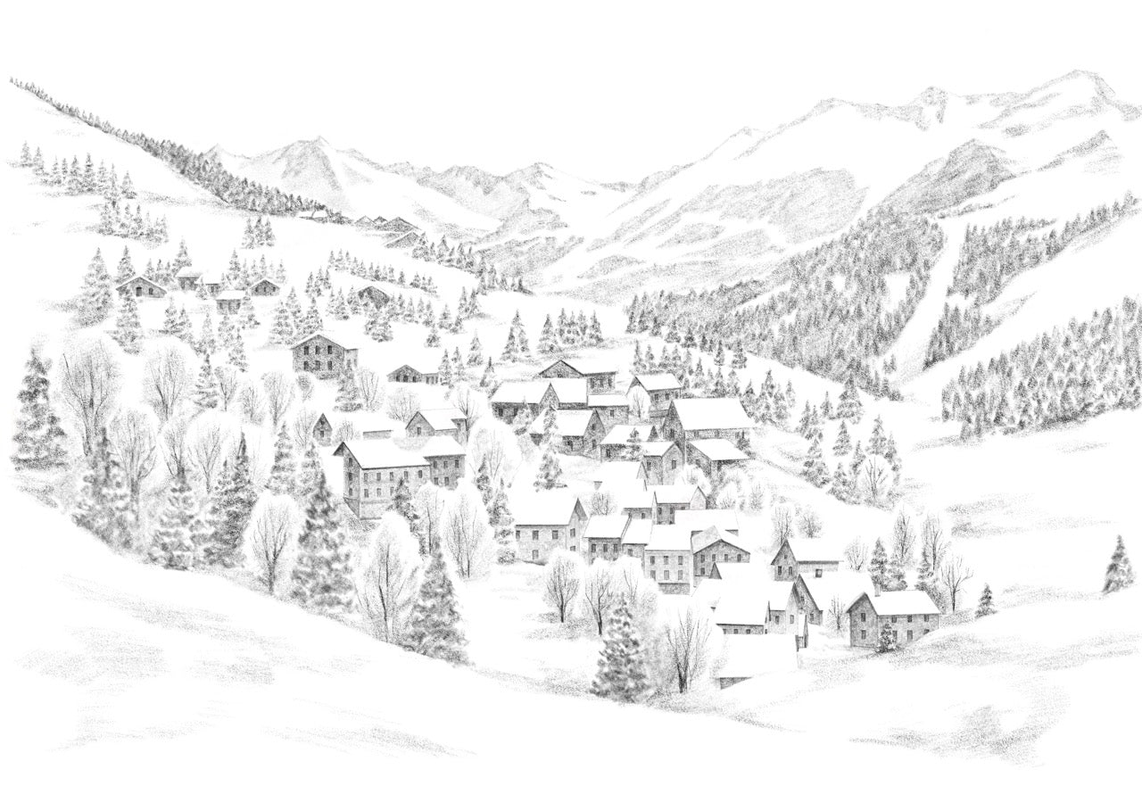 Papier peint montagne Méribel