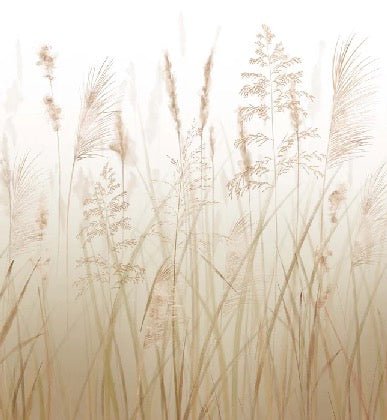Carta da parati con fiori di campo di grano