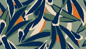 Papier peint panoramique esquisse végétale, XXL, tendance