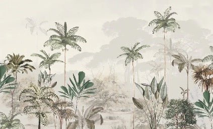 Carta da parati panoramica della giungla Green Eden