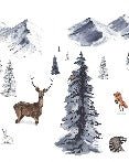 Carta da parati per bambini Animali nella neve