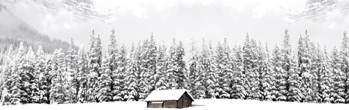 Carta da parati panoramica per chalet di montagna