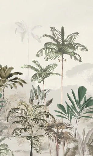 Carta da parati panoramica della giungla Green Eden