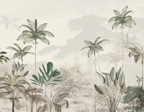Carta da parati panoramica della giungla Green Eden