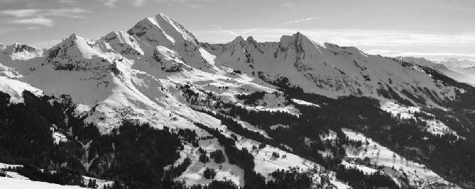 Carta da parati Aravis in bianco e nero