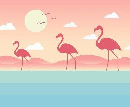 Sfondo per bambini tropicali rosa fiammeggianti