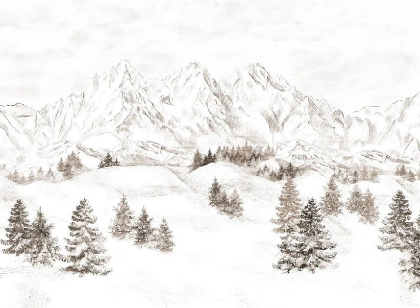 Papier peint montagne massif des Alpes, XXL, tendance