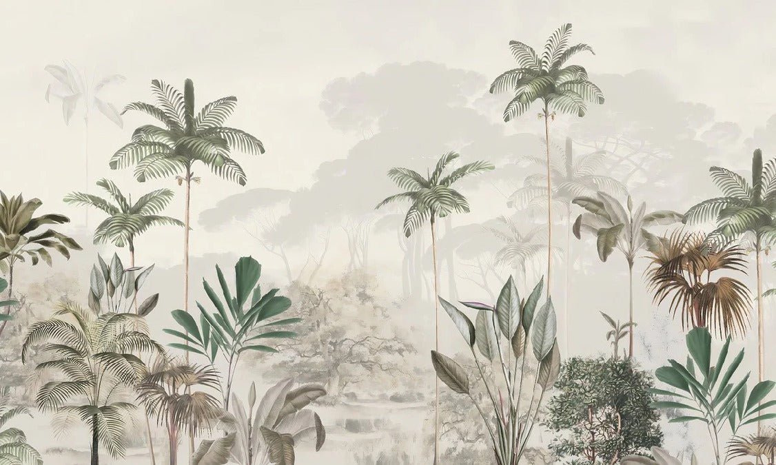 Carta da parati panoramica della giungla Green Eden