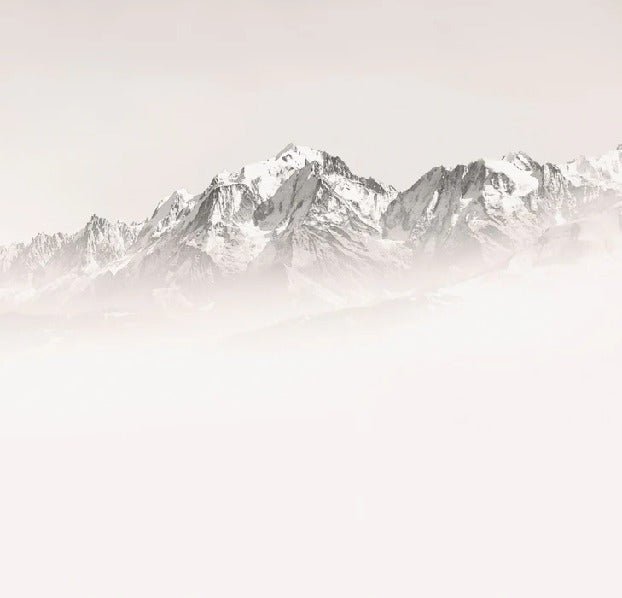 Carta da parati del Monte Bianco, mattina nebbiosa