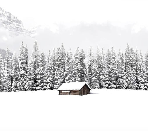 Carta da parati panoramica per chalet di montagna