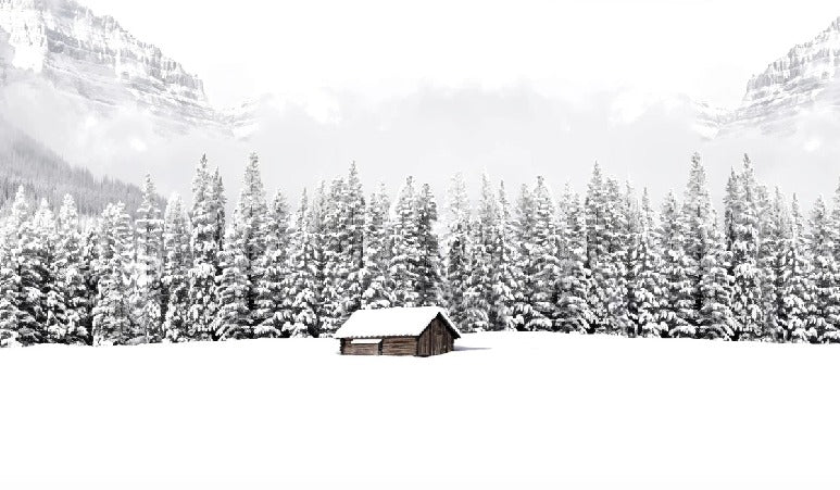 Carta da parati panoramica per chalet di montagna