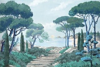 Papier peint balade dans les calanques, XXL, tendance