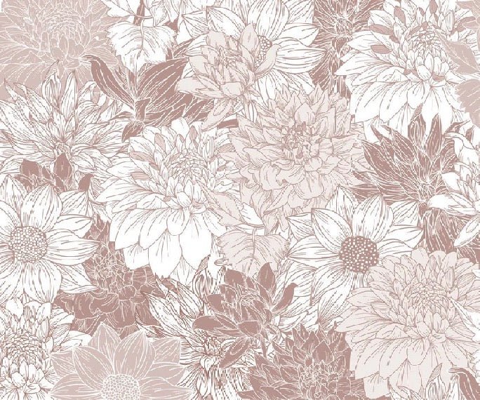 Carta da parati con fiori di dalia