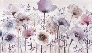 Papier peint Fleur Parme, XXL, tendance