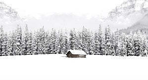 Carta da parati panoramica per chalet di montagna