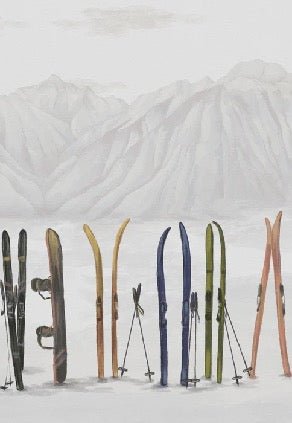 Papier peint ski à Courchevel, XXL, tendance