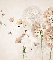 Carta da parati con fiori di dente di leone
