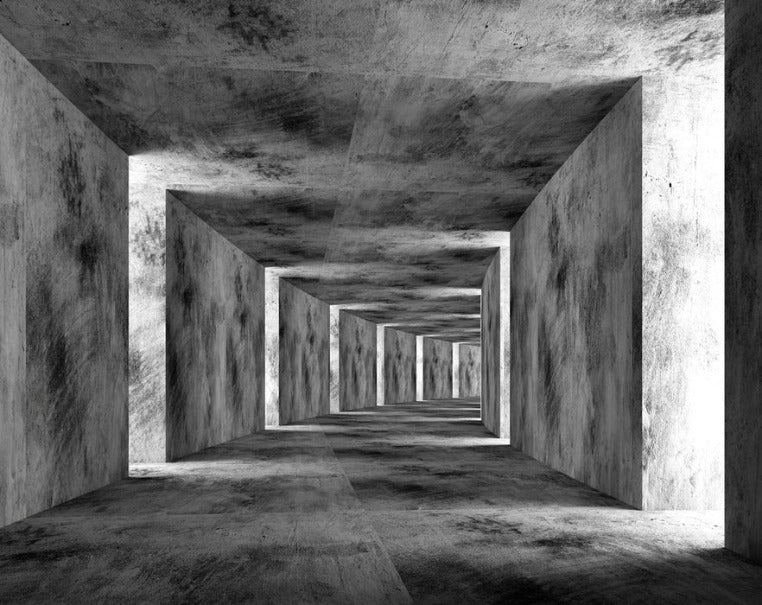 Carta da parati industriale 3D trompe l'oeil