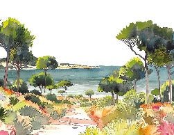 Carta da parati panoramica estiva