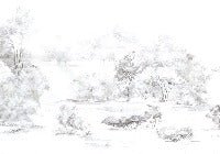 Carta da parati acquerello pineta