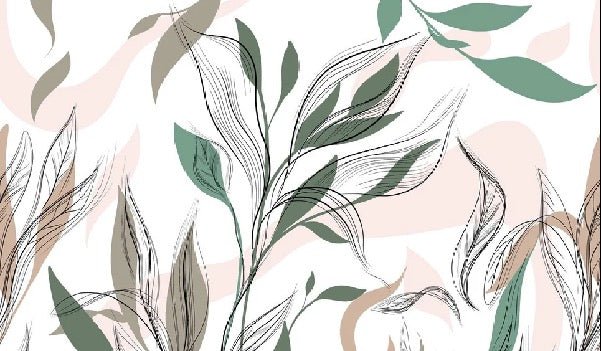 Papier peint panoramique fleur graphique
