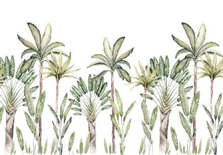 Papier peint tropical aquarelle, XXL, tendance